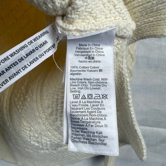 J.Crew Women's‎ Cable Knit Cotton Crewneck Sweater, Ivory Cream, XS Extra Small - Picture 8 of 8